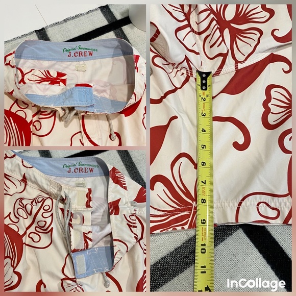 J. Crew Original Swimwear Board Shorts Swim Trunks Hawaiian - Picture 8 of 9
